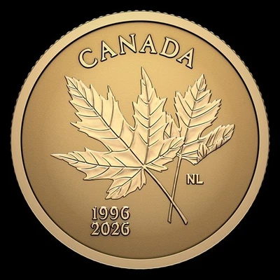 ARBOREAL EMBLEM 2026 CANADA 0.5 gram 99.99% Pure 24k GOLD Bullion $1 Coin - Image 1 of 4