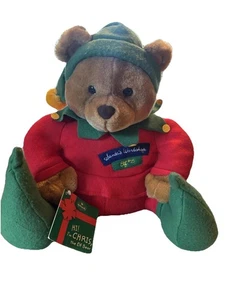 VTG Hallmark Santa's Workshop Elf #25 Teddy Bear 15" Plush Stuffed Animal Toy - Picture 1 of 6