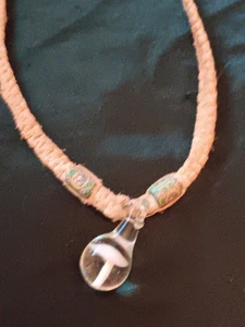 Hemp Glass Mushroom Choker Adjustable - Picture 1 of 9