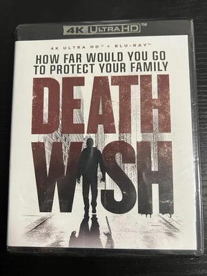 Death Wish (4K Ultra HD + Blu ray, 2018) Bruce Willis Shout Factory New & Sealed - Image 1 of 2