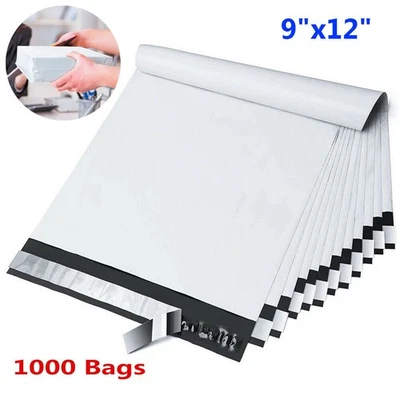 1000 piezas sobres de plástico de envío de sobres de polietileno 9x12 2,5 mil Foto 1 de 4