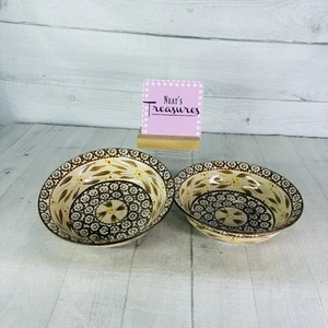 Temptation By Tara OLD WORLD BRAUN Biskuitband Blumen Suppe Müslischalen Set 2 - Bild 1 von 15