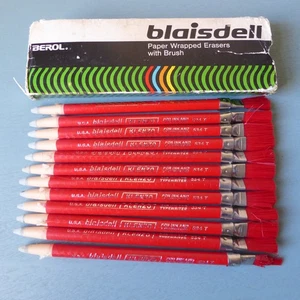 Berol Blaisdell Papier verpackt Tippen Radierer mit Pinsel 12 EA (11 Neu) Klenzo 534T - Bild 1 von 14