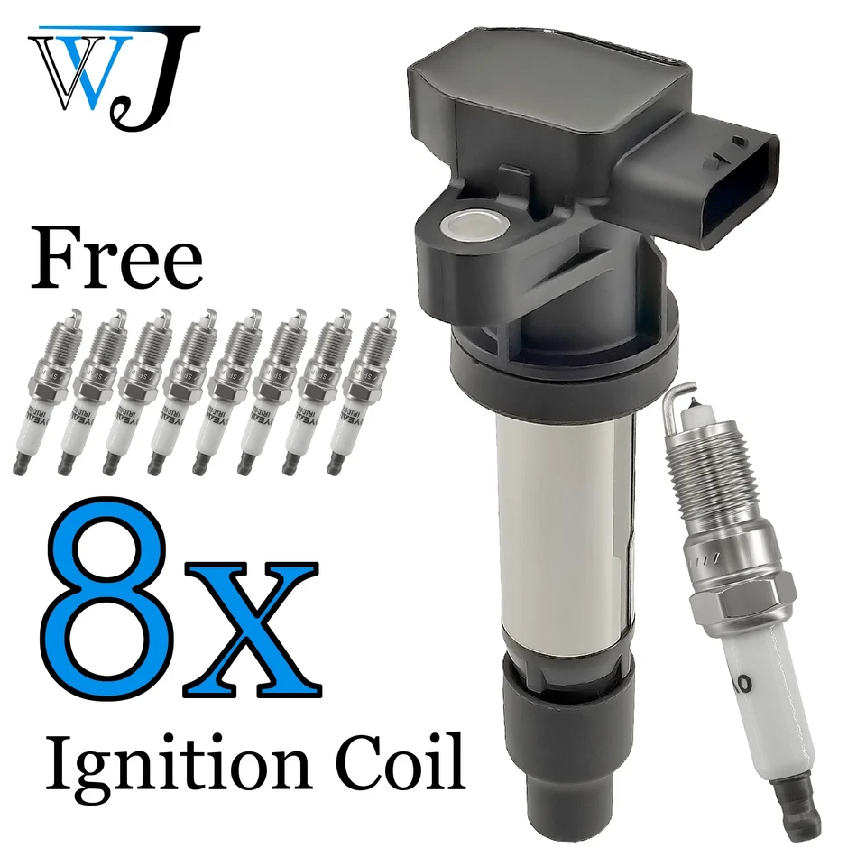 8pcs Ignition Coil+Iridium Spark Plug Kit For 2004-2011 Buick Lucerne C07639 - Image 1 of 4