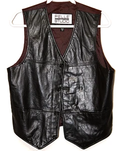 Chaleco Pelle Studio Cuero Italiano Suave Genuino Para Hombre M/Mujer L Marrón Wilsons - Imagen 1 de 3