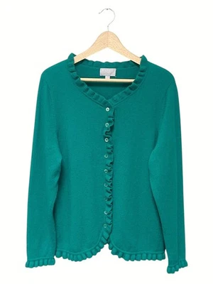 Womens Pure Collection Cashmere Cardigan Jumper Luxury Knit Sweater Size U.K. 18 - Image 1 of 4