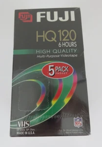 Fuji HQ-120 5 Pack VHS 6 Hours Recording Time in EP Mode New Sealed - Picture 1 of 4