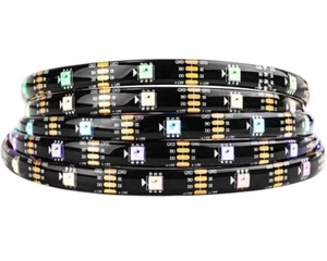 RGB LED Strip SMD5050, WS2815 (with controls, black, IP65, 12 V, 30 LEDs/m, 5 m) - Picture 1 of 1