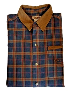 Camisa con botones a cuadros de manga larga GSL para hombre talla 3 - Imagen 1 de 8