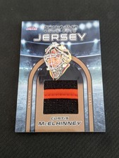 2022 PRESIDENTS CHOICE IN THE CREASE CURTIS MCELHINNEY #ed 7/10 JERSEY 2 COL