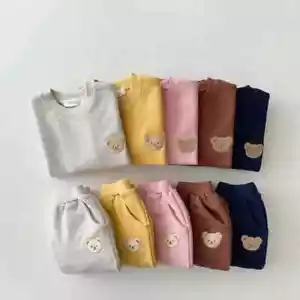 12-18M Toddler Baby Tracksuit Outfits Casual Clothes Girls Boys Sweatshirt Pants - Picture 1 of 11