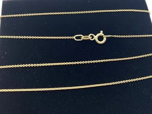 Cable Chain Gold, 0.90MM, 10K 14K 18K Solid Italian Gold, Thin but Sturdy - Bild 1 von 4