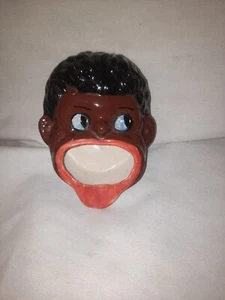 Vintage 1950s Signed Pottery African America Face Ashtray Miriam 4.5"×3.5" - Picture 1 of 9
