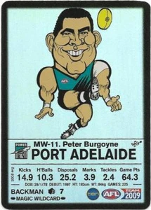 2009 Teamcoach Magic Wildcard (MW-11) Peter BURGOYNE Port Adelaide (ERROR) - Picture 1 of 1