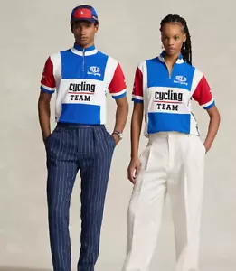 NEW Ralph Lauren Polo Sport Mesh Quarter Zip Cycling Cyclisme Team - Picture 1 of 6