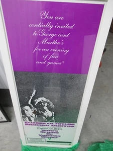 WHO'S AFRAID OF VIRGINIA WOOLF? LIZ TAYLOR Orig '61 Insert Movie Poster FRAMED! - Picture 1 of 3