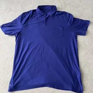 adidas Golf Mens GO-TO-POLO Short Sleeve Polo Shirt Top - Purple / Blue - Large - Picture 1 of 5