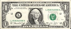 1974 $1 One Dollar Vintage Federal Reserve Note 3 Pairs (4,8,9) Rare Collectible - Picture 1 of 2