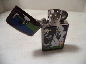 Zippo LIGHTER BARRETT SMYTHE COW SLIM D FACE BRUNITO AGE 1994 NUOVO DISCOUNT - Picture 1 of 7