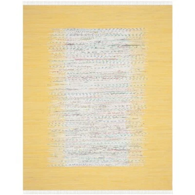 SAFAVIEH Montauk MTK711Q Handwoven Ivory / Yellow Rug - Image 1 of 4