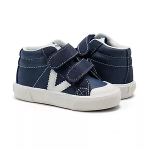 Toddler Sneakers Navy Blue Adjustable Hook and Loop Baby Girl Shoes by Victoria - Picture 1 of 6