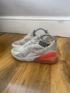 Rare Nike Air Max 270 Trainers Pink And White Size UK 4.5 - Picture 1 of 7