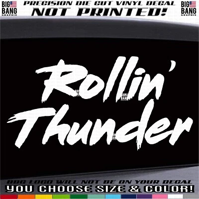 ROLLIN' THUNDER Calcomanía Adhesiva Turbo Diesel Se Adapta a Power Stroke Duramax Camión Semi Foto 1 de 4
