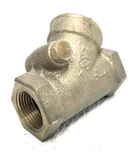 Bronze Swing Check Valve Y-Pattern 3/4" NPT Thread 125-SWP, 200-WOG, Teflon Disc - Picture 1 of 8