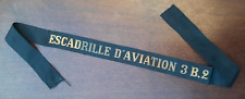 ESCADRILLE D'AVIATION 3B.2 Marine Ruban légendé 1939 WWII ORIGINAL Aéronavale