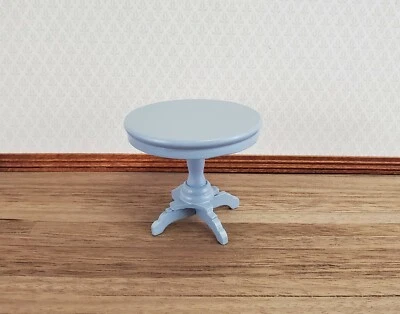 Dollhouse Table Small Round Side or End Table Gray 1:12 Scale Furniture - Image 1 of 3