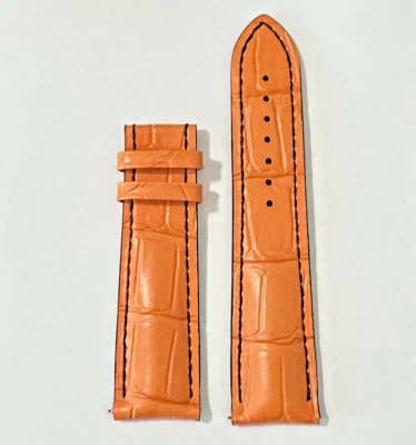 Оригинальный ремешок для часов MIDO Multifort 23 мм M005614A оранжевая кожа 23 мм  - Изображение 1 из 2