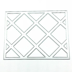 Metal Cutting Dies Diamond Rectangular Frame Die Mold Scrapbook Craft Stencils - Picture 1 of 4