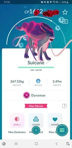 ❄Dynamax Suicune Pokemon GO❄ registrato o 30 giorni o 1 milione - Foto 1 di 6