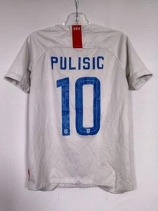 Christian Pulisic #10 Nike USA Soccer USMNT 2018 White Jersey Youth MEDIUM - Picture 1 of 9