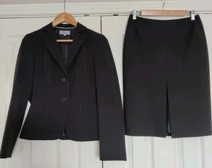 Womens Next Grey Stripe Skirt Suit Size 10 Good Condition - Picture 1 of 13