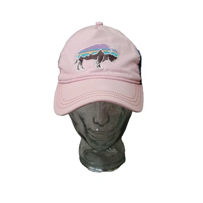 Gorra de béisbol Patagonia Snapback rosa Fitz Roy Bear logotipo camionero descolorida Foto 1 de 4