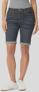 Signature By Levi Strauss GOLD Bermuda Shorts Women's size 16/W33 Blue - Picture 1 of 7