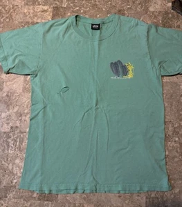 Stussy Cactus T shirt Skater Grunge Teal Graphic Stussy International Med Read - Picture 1 of 8
