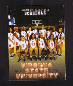 Virginia State Trojans 2024-25 Basketball Pocket Schedule CIAA - Picture 1 of 1