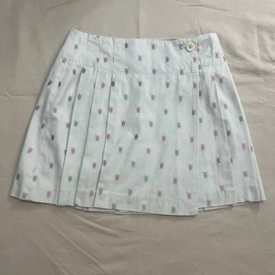 Minifalda envolvente plisada caqui preppy vintage Lilly Pulitzer talla 6 Foto 1 de 4