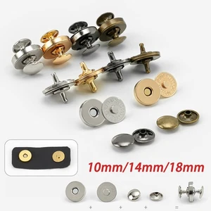 10/14/18mm Magnetic Double Rivet Buttons Fastenings Purses Bags Handbags Luggage - Picture 1 of 12