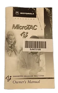 Téléphone portable vintage Motorola MicroTAC - manuel du propriétaire - ruban d'étanchéité intact - jamais utilisé - Photo 1 sur 4