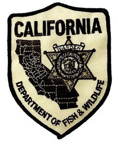 CALIFORNIA FISH & WILDLIFE GAME WARDEN 5" SSI PATCH (SPC 5) HELLBRAUNE FARBE - Bild 1 von 3
