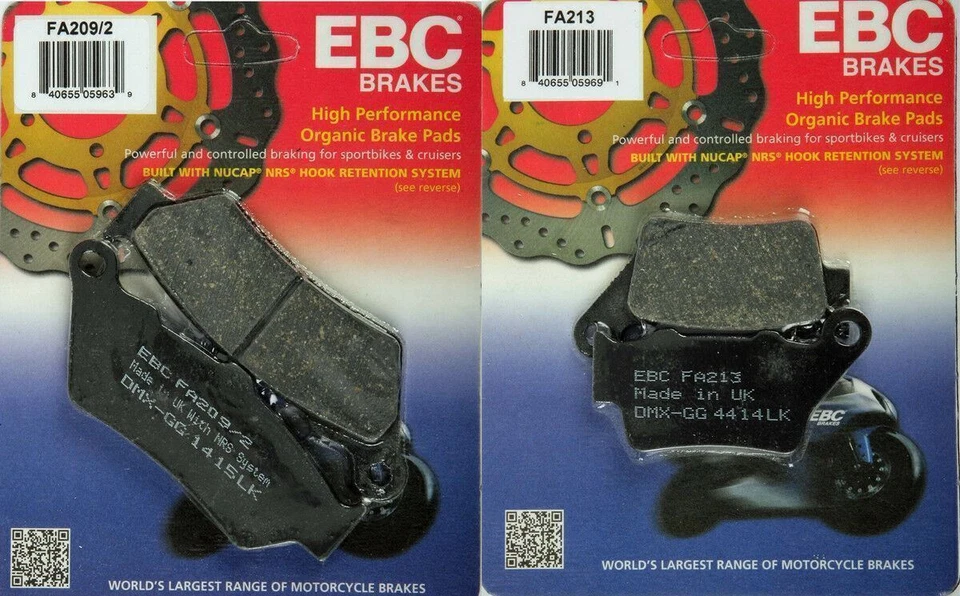EBC organic front & rear brake pads set Fits BMW F650GS & G650GS - Image 1 of 1