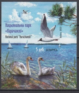 BELARUS 2023 National park “Narachanski”Swans.Block.not dental.MNH - Picture 1 of 1