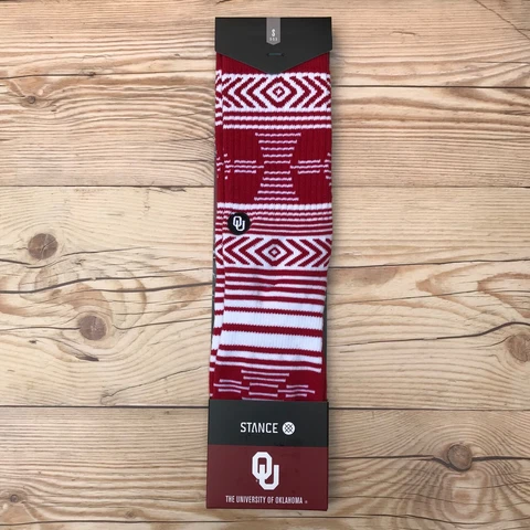 Stance Oklahoma Sooners Crimson Crew Socks Men’s Size Small Cover