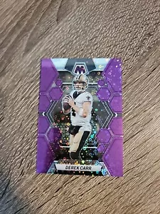 2023 Panini Mosaic Purple No Huddle Disco Prizm DEREK CARR 20/50 Saints #168 - Picture 1 of 5