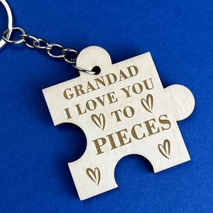 Grandad Keyring Engraved Gift For Fathers Day From Daughter Son Novelty Dad Gift - Picture 1 of 4