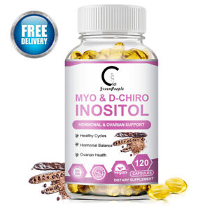 Myo-Inositol & D-Chiro Inositol Supplement Hormonal Balance Support 120 Capsules
