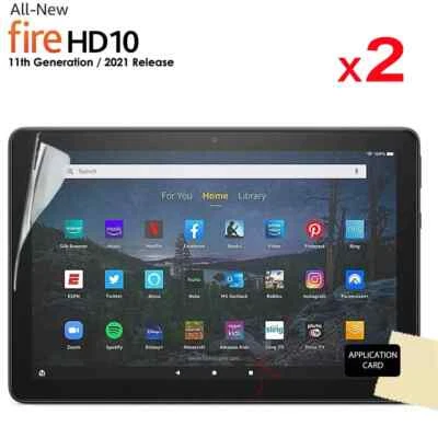 2x Screen Protector Covers for Amazon Fire HD 10 / HD 10 Plus 2021 / 11th Gen - Image 1 of 4